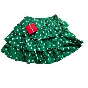 Hanna Andersson Green Polka Dot Skort scooter skirt Size 120 New with Tags